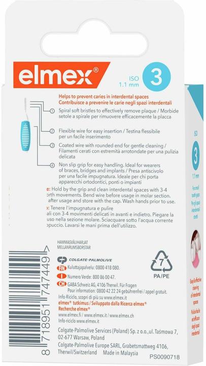 Image du produit Elmex Interdentalbuersten 0.6mm blau 6 (8x, 0.60 mm)