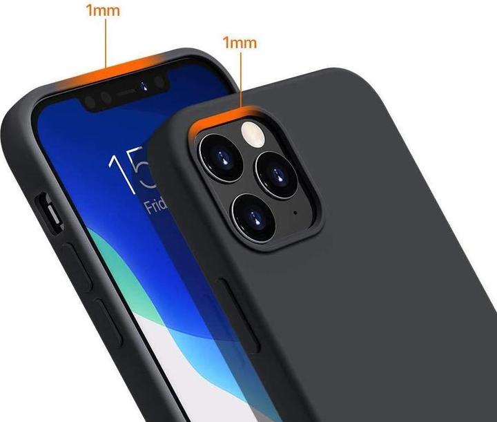 Image du produit Hurtel Silicone Case Soft Flexible Rubber Cover for Xiaomi Redmi Note 10 5G / Poco M3 Pro black (Xiaomi Redmi Note 10 5G)