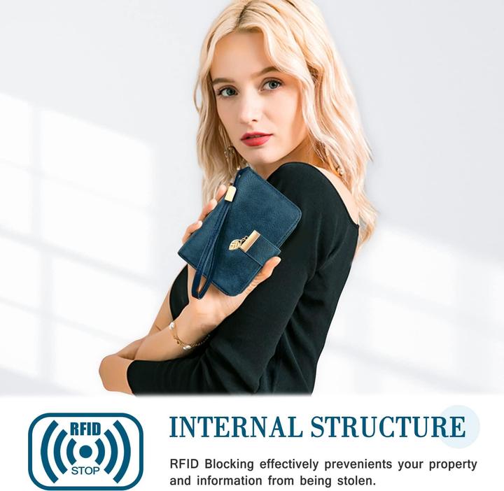 Produktbild Only-Bags.Store Ledergeldbörse Geldbörse mit vielen Fächern Brieftasche mit RFID-Schutz 18 Kartenfächer Geldbörsen