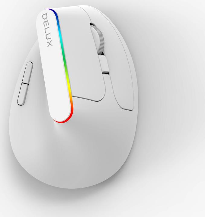 Produktbild Delux Wireless Vertical Mouse M618C 2.4G 1600DPI RGB (white) (Kabellos)