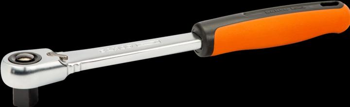 Actual product image Bahco 1/2" reversible ratchet with narrow head, quick-release, 72 teeth and 5° reverse swivel angle, 256 (1/2")