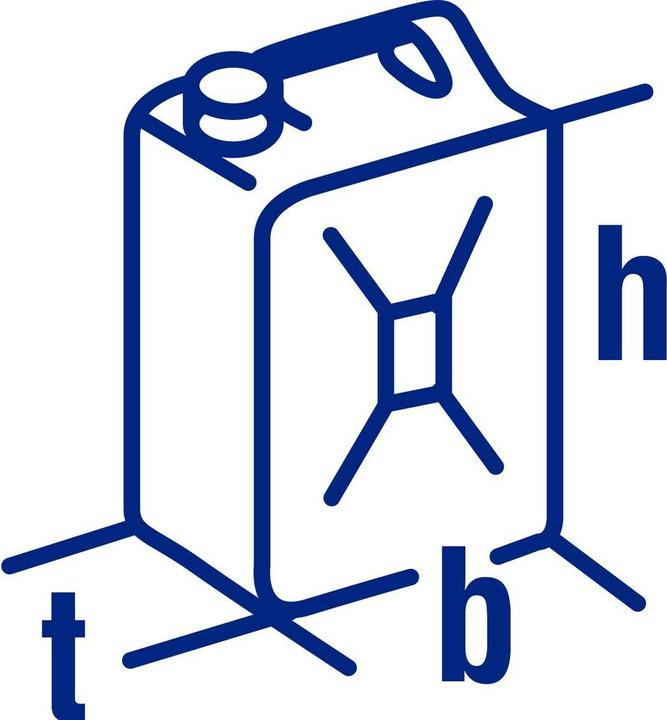 Actual product image Hünersdorff Fuel canister PREMIUM (UN) 5 L red UN approval HDPE red accessories