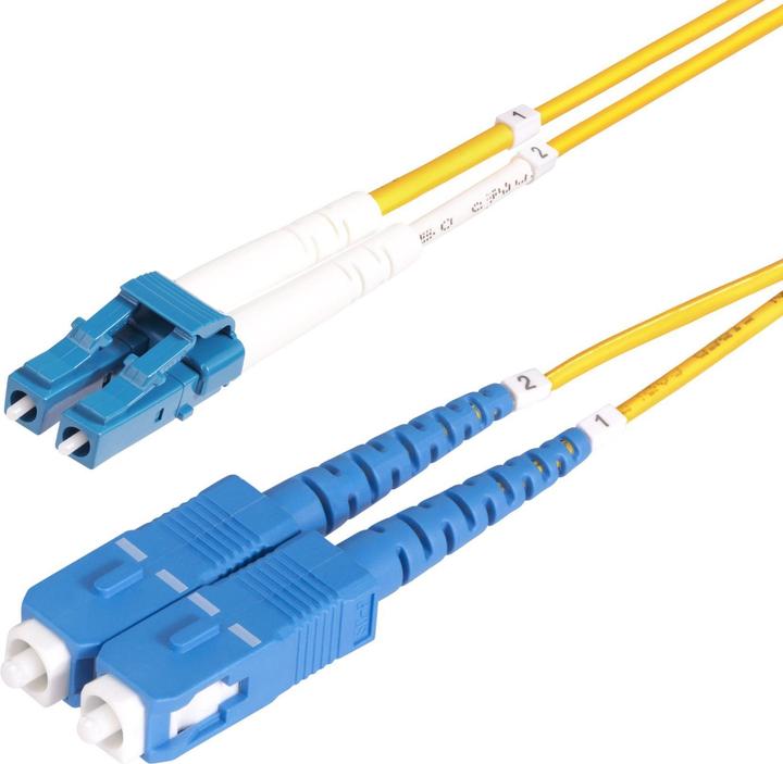 Actual product image StarTech com 2m (6ft) LC to SC (UPC) OS2 Single Mode Duplex Fiber Optic Cable, 9/125µm, Laser Optimi (CAT6, 2 m)