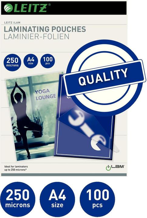 Produktbild Leitz Laminier-Folientasche (A4, 100 Stk., 250 µm)