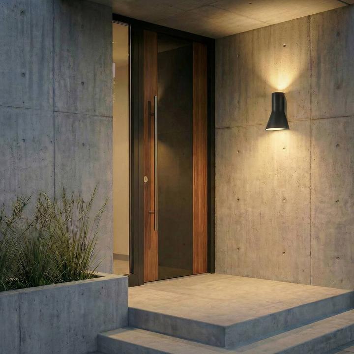 Produktbild Lucande LED-Aussenwandlampe Zephy Up/Down, schwarz, IP54, CCT (IP54)