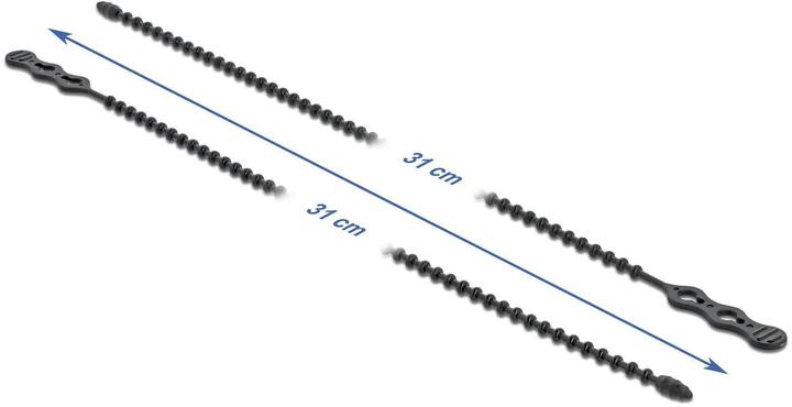 Produktbild Delock Kabelbinder 310 x 4.5 mm Polyamid, Schwarz, 10 Stk. (Kunststoffkabelbinder, 310 mm, 10 Stk.)