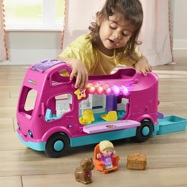 Actual product image Fisher-Price Little People Barbie Little Dreamcamper playset with lights and sounds, 2 figures (85)