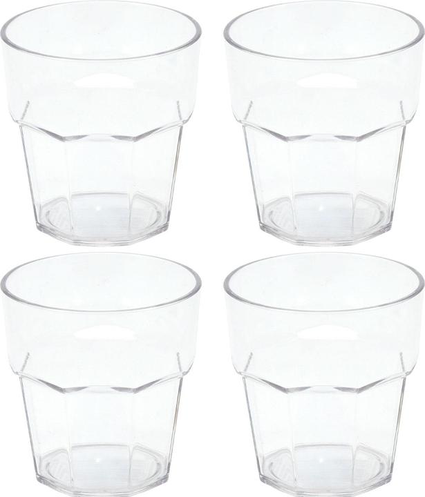 Excellent Houseware 4er-Set Trinkgläser aus Kunststoff, 275 ml (0.28 l, 4x)