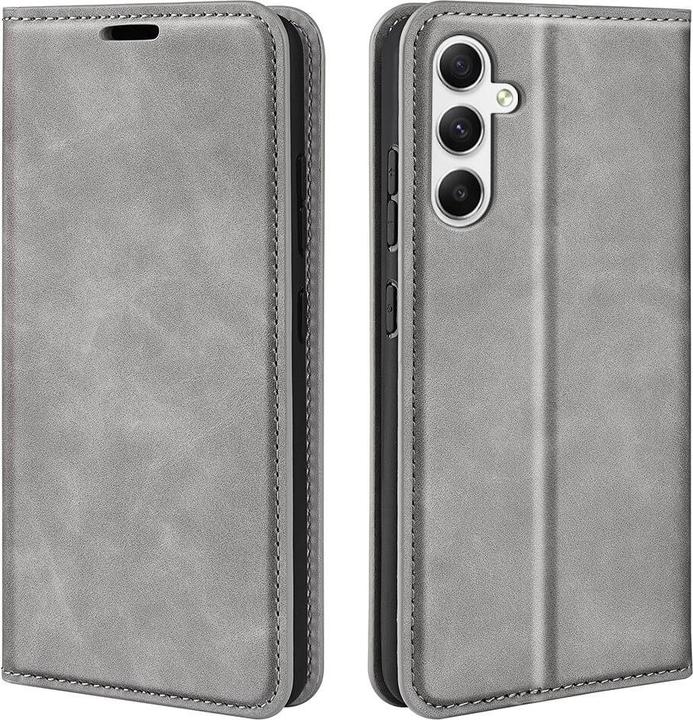 Actual product image Cover-Discount Galaxy A35 - Stand Flip Case cover grey (Samsung Galaxy A35)