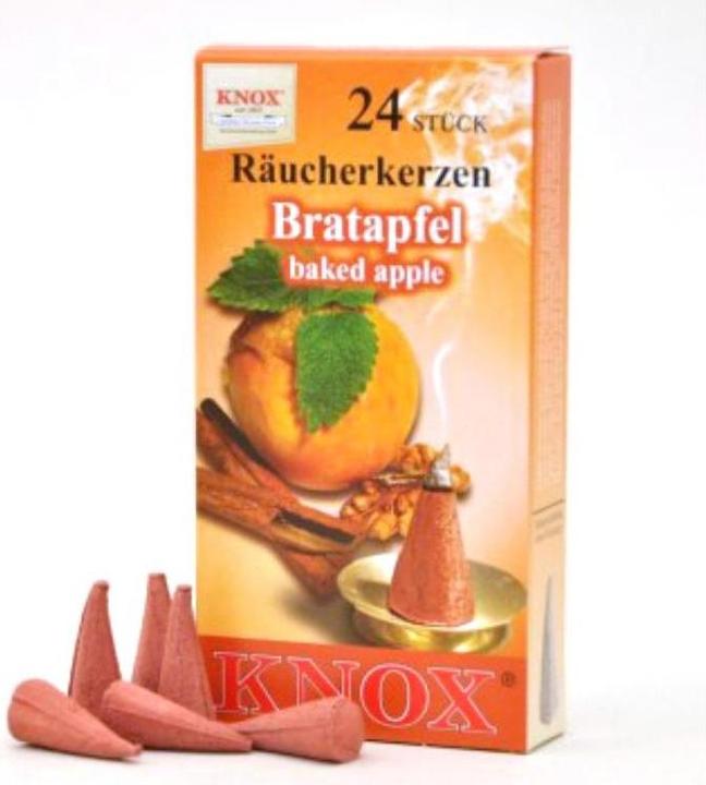 Actual product image Knox Incense Cones - Baked Apple, 24 pieces