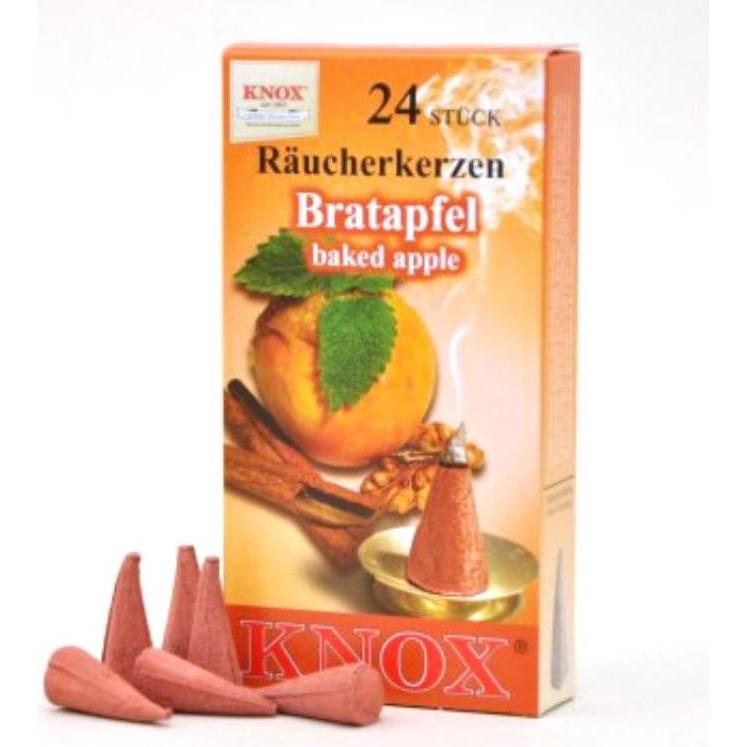 Knox, Duftkerzen, Räucherkerzen - Bratapfel 24 Stk., Kegel