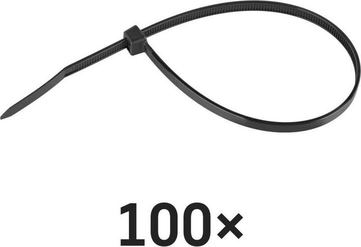 Produktbild Emos Kabelbinder 250×4,8, schwarz, 100 Stk (Kunststoffkabelbinder, 250 mm, 100 Stk.)