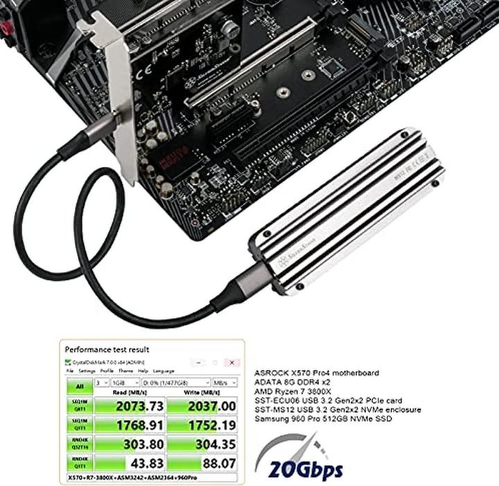 Produktbild Silverstone SST-ECU06 - SuperSpeed USB 20Gbps, PCI Express Gen3 x4 lanes, transfer rate up to 32GT/