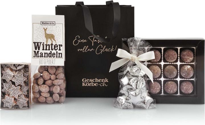 Geschenkkörbe CH Geschenktasche Weihnachten "Silberstern"