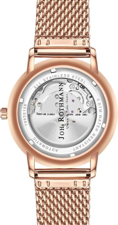 Produktbild John Rothmann Herren Automatikuhr Friedrich Edelstahl Roségold - 26875 (Analoguhr, 38.50 mm)