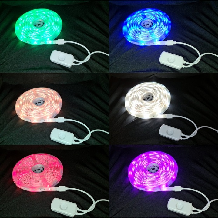 Immagine prodotto Woox Striscia LED intelligente + adattatore RGB+WW, Alexa, Google Home (Multicolore, 500 cm, Interno)