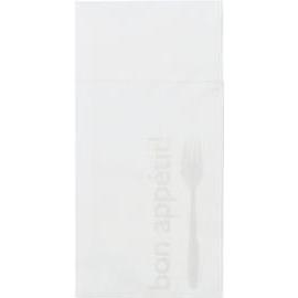 Thumbnail - Tork 200 Bestecktaschen Soft Guten Appetit weiss 9,8 x 19,8 cm, Besteckkasten, Weiss