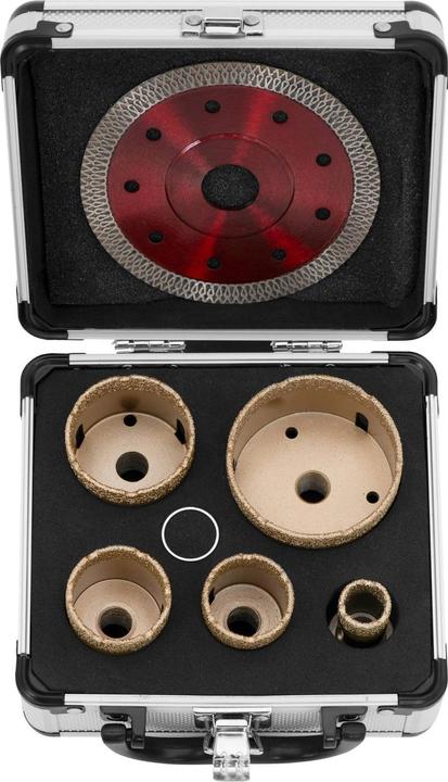 Actual product image MSW Diamond Core Drill Bit Set - for angle grinders - 20 / 35 / 40 / 50 / 68 mm - diamond cutting disc