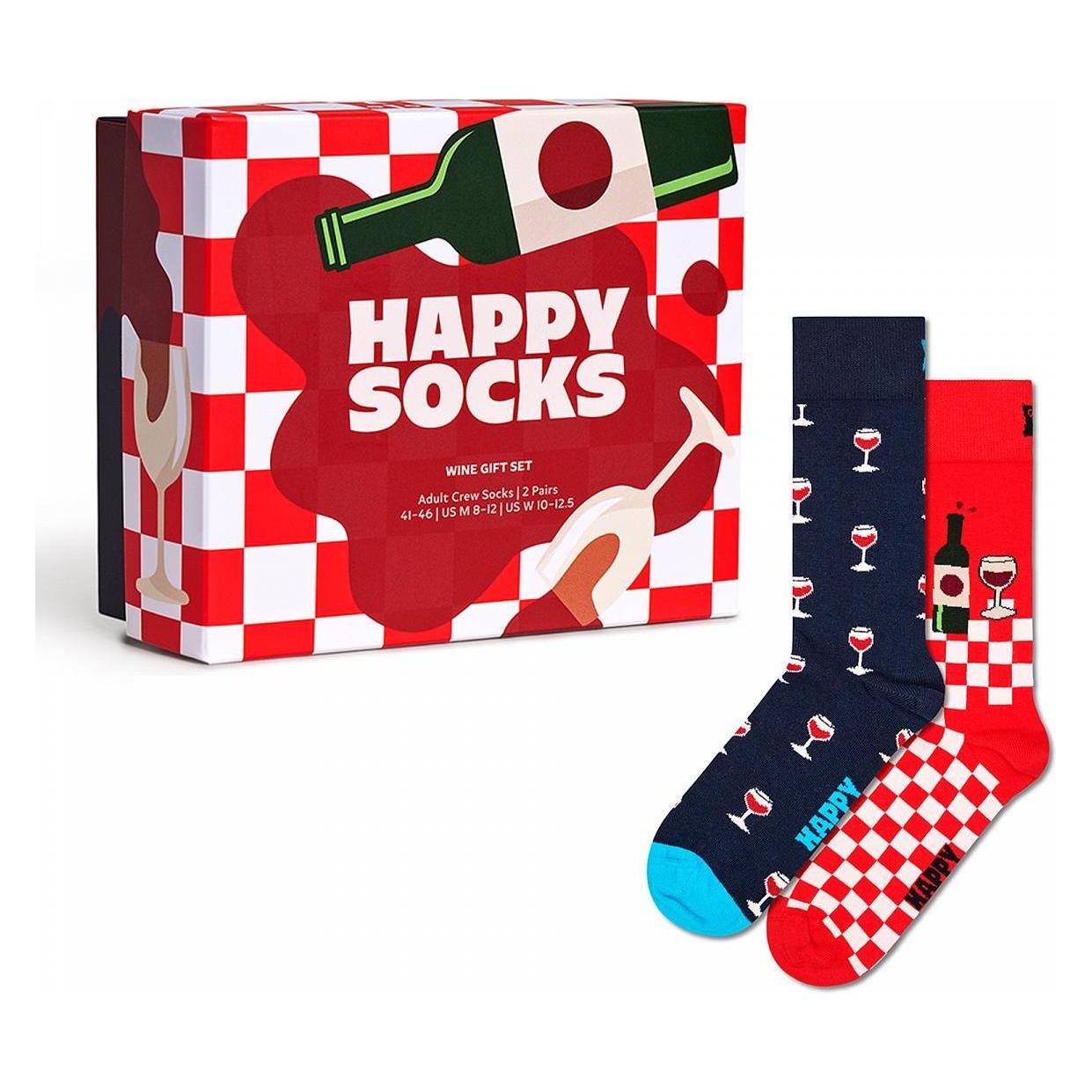 Happy Socks, Herren, Socken, Wine Gift Set, Mehrfarbig, (2er Pack, 41 - 46)