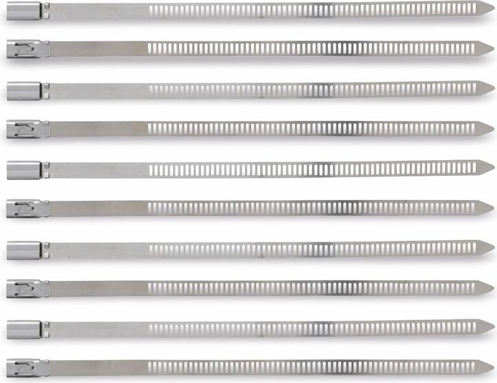 Nutritional values and ingredients BGS Cable Tie Assortment Stainless Steel 7.0 x 200 mm 10 pcs. (Metal cable ties, 200 mm, 10 pcs.)