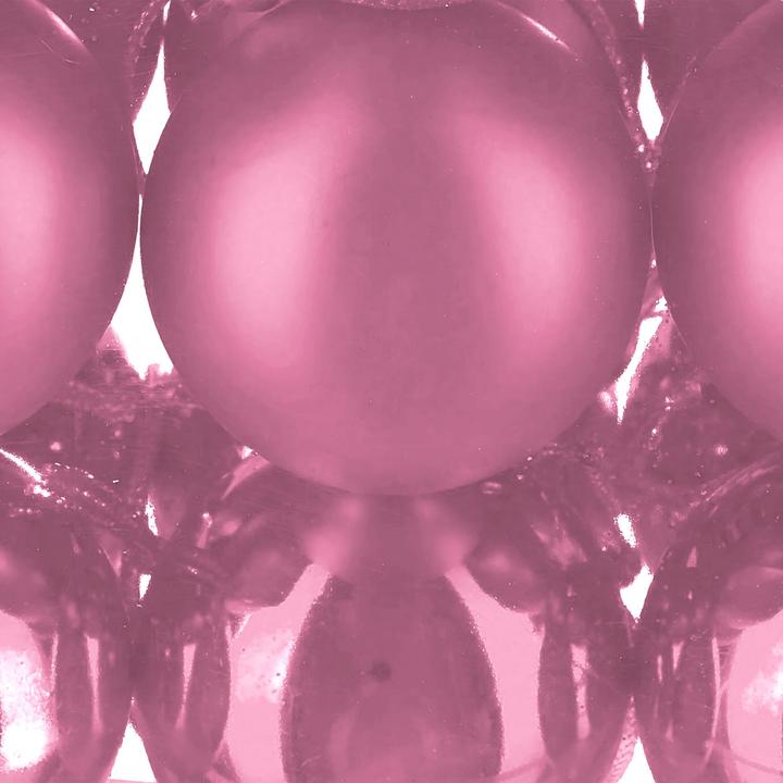 Produktbild Relaxdays - Weihnachtskugeln 50er Set, Rosa/ Silber, 7 x 6 cm (50 x)