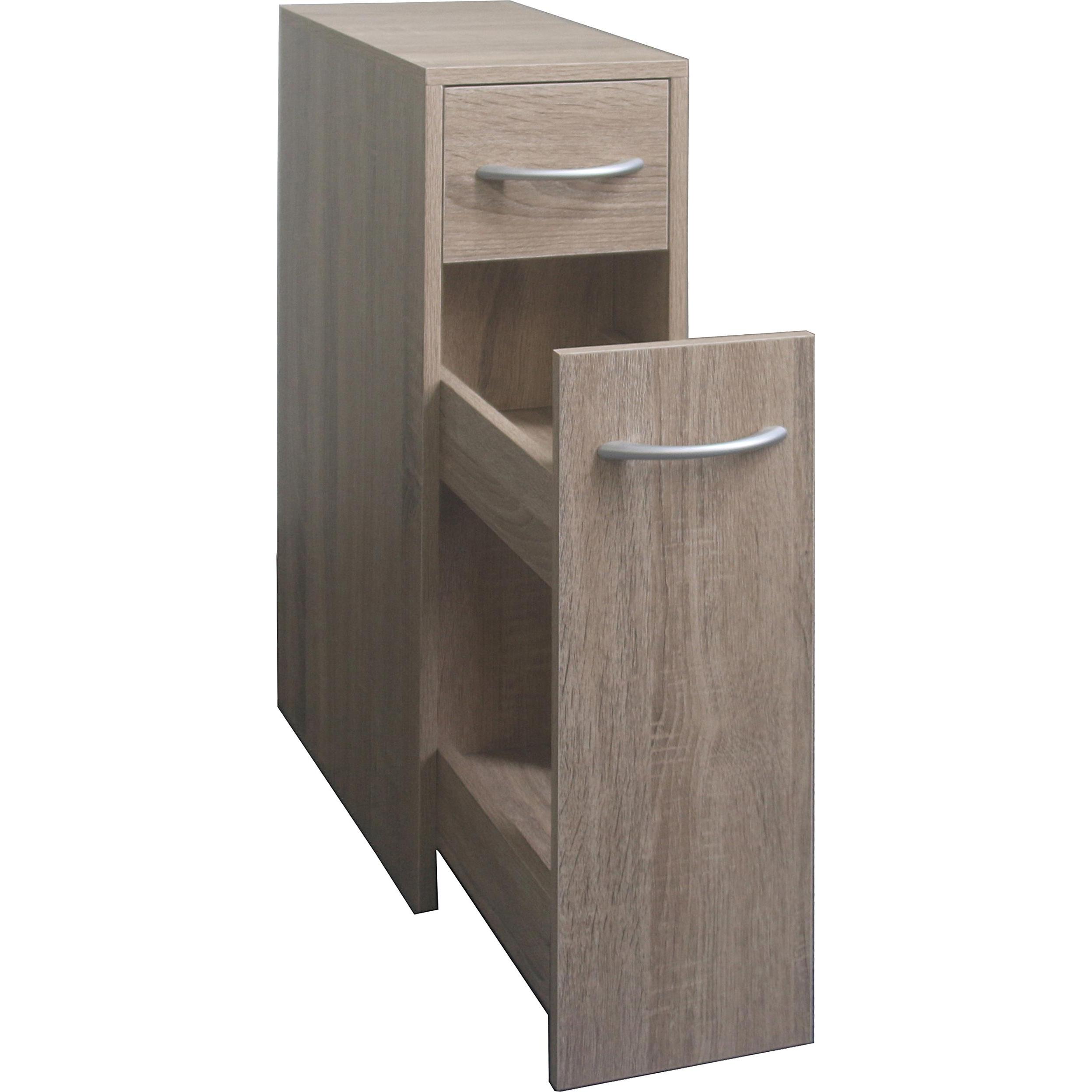 Thumbnail - HTI-Living, Badezimmerschrank, Nischenregal mit 2 Schubladen Weiss Thekla (20 x 40 x 61 cm)