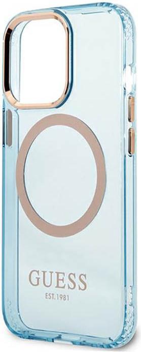 Produktbild Guess GUHMP13LHTCMB iPhone 13 Pro / 13 6,1" niebieski/blue hard case Gold Outline Translucent MagSaf (Apple iPhone 13 Pro)