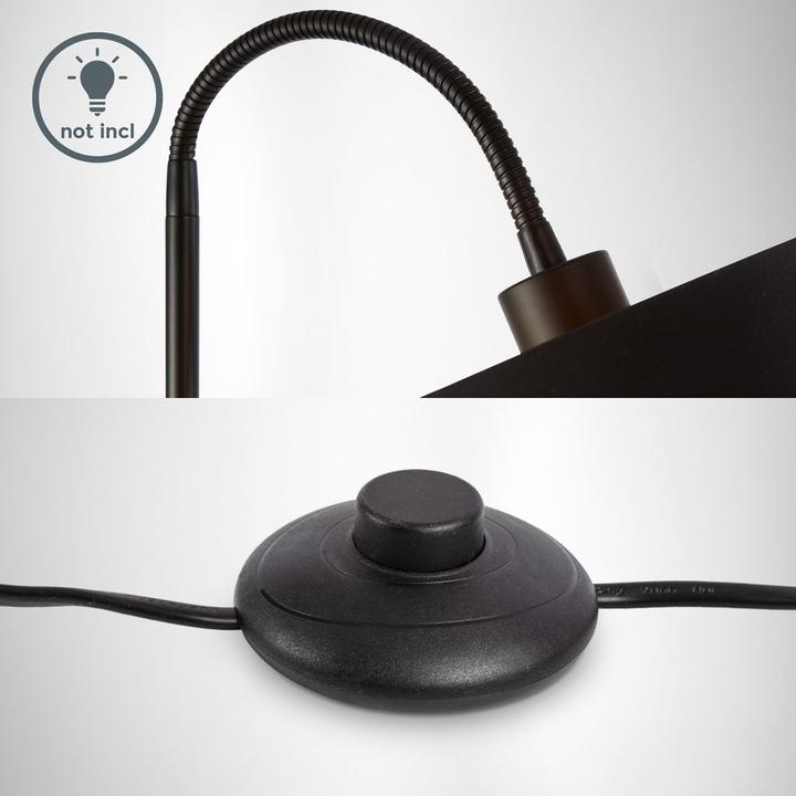 Produktbild B.K.Licht Stehleuchte, schwarz-gold, 1xE27/40W max. exkl. (E27)