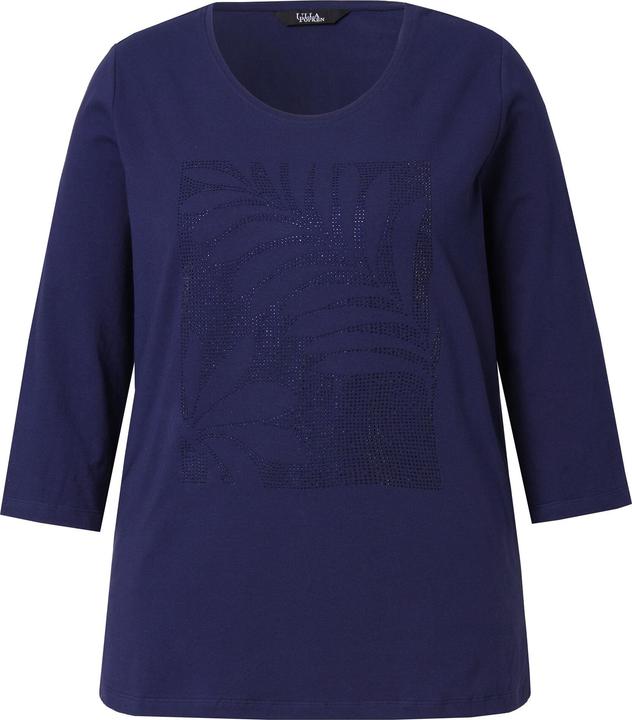 Produktbild Ulla Popken Shirt, Blätter, Ziersteine, Classic, Rundhals, 3/4-Arm (58)