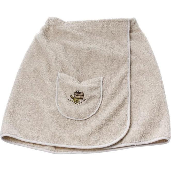 Namų tekstilė, Accessori per saune, GREMBIULE DA SAUNA RICAMATO (55X140 CM)