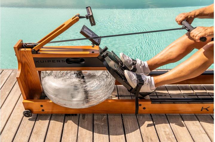 Actual product image Kuipers Fitness Rudergerät Aqua Rower Helle Esche, Bremssystem