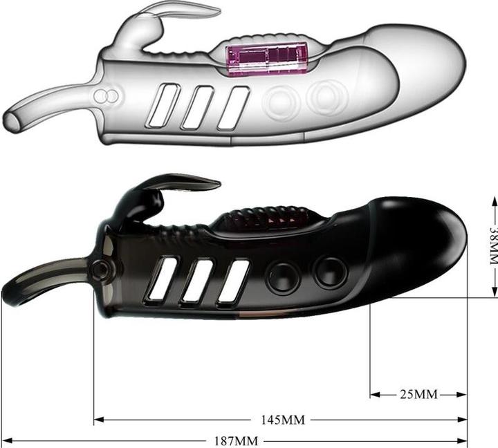 Actual product image Pretty Love Sloane Penis Rabbit Black