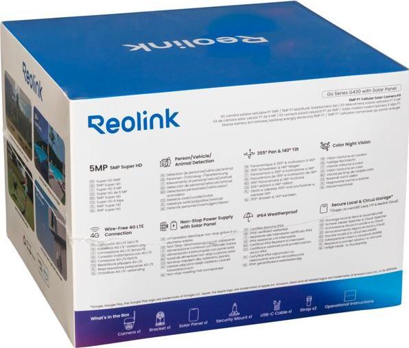 Produktbild Reolink Go G430 2K PT LTE-Kamera inkl. Solarpanel (2560 x 1440 Pixels)