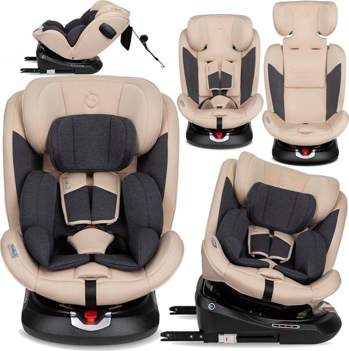 Actual product image MoMi EMI i-Size beige / car seat / for children from 40 to 150 cm / up to 36 kg (Child seat, ECE R129/i-Size Standard)