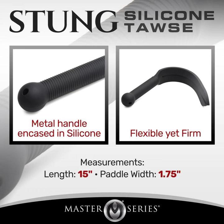 Immagine prodotto Master Series Stung Silicone Tawse - Black