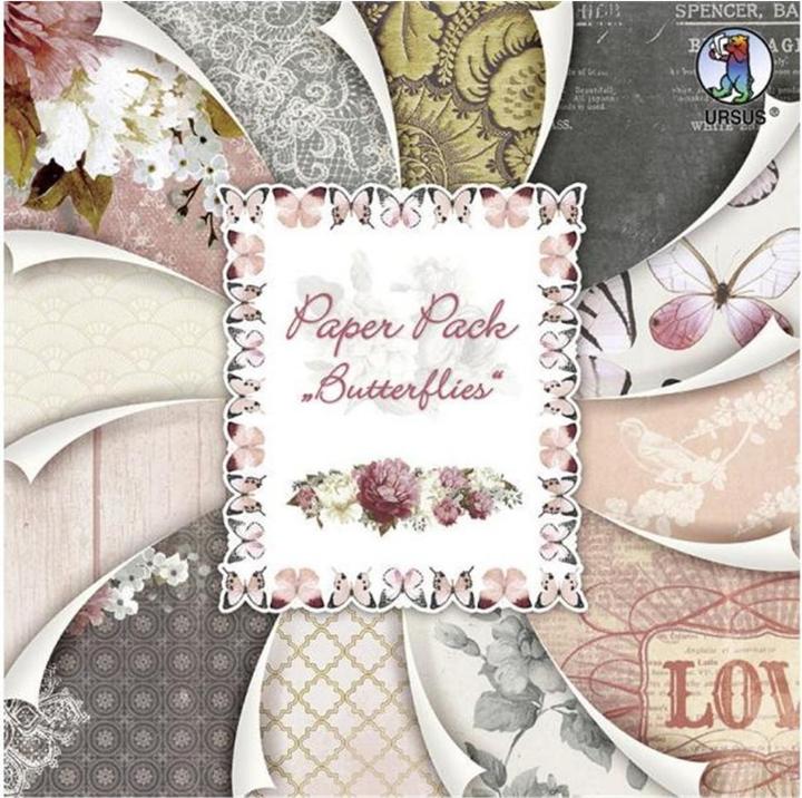 Produktbild Ursus Designpapier Butterflies (30.5 x 30.5 cm, 190 g/m²)