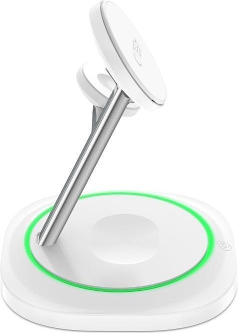 Actual product image Tech-Protect QI15W-A46 3in1 Magnetic MagSafe Inductive Charger - White (15 W)