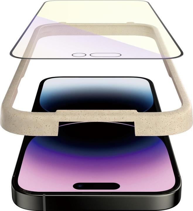 Actual product image PanzerGlass Screen Protector Ultra Wide Anti Bluelight iPhone 14 Pro Max (1 Piece, Apple iPhone 14 Pro Max)