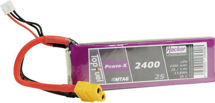 Produktbild Hacker LiPo Pack TF Power-X 2400-2S MTAG (7.40 V, 2400 mAh)