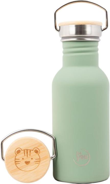 Actual product image For You Drinking bottle for children - Mint tiger | stainless steel | 500 ml (0.50 l)