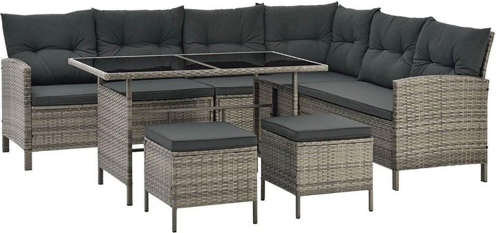 Actual product image Juskys Polyrattan Lounge