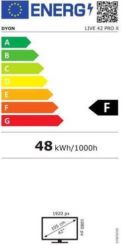Energie-Label Dyon Live 42 Pro X (41.50", LCD, Full HD)