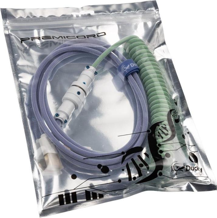 Produktbild Ducky Premicord Iris Spiralkabel, USB Typ C auf Typ A - 1,8m (1.80 m, USB 2.0)