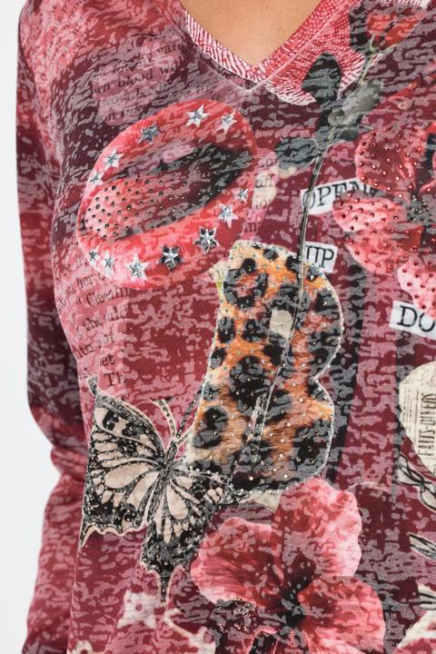 Actual product image Angel of Style Langarmshirt, Glitzersteinchen, Leo-Patch-Muster (48)