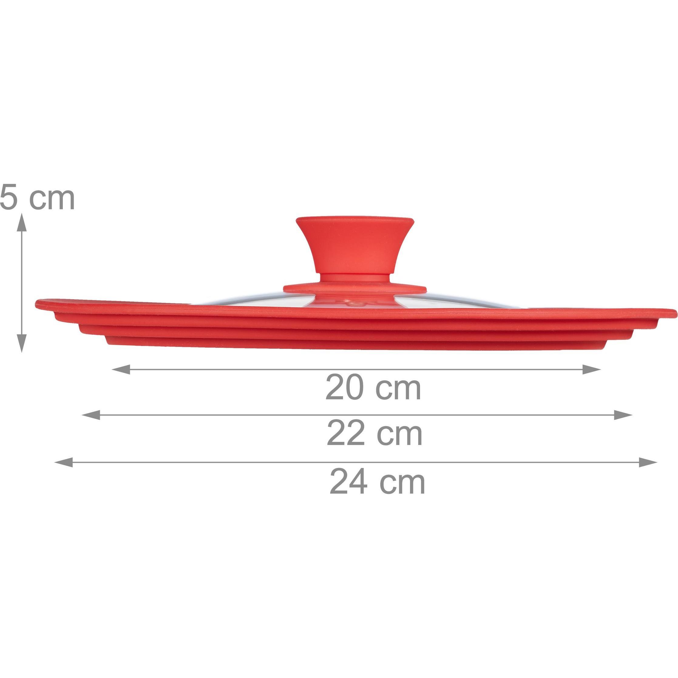 Thumbnail - Relaxdays Topfdeckel, Zubehör Kochgeschirr, Rot