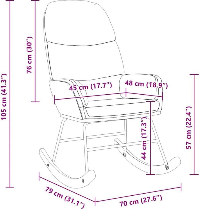 Image du produit vidaXL Schaukelstuhl