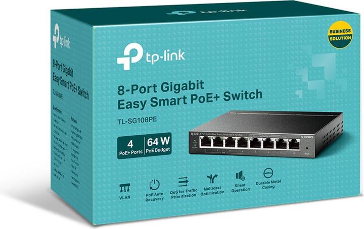 Produktbild TP-Link Tl-Sg108pe (8 Ports)