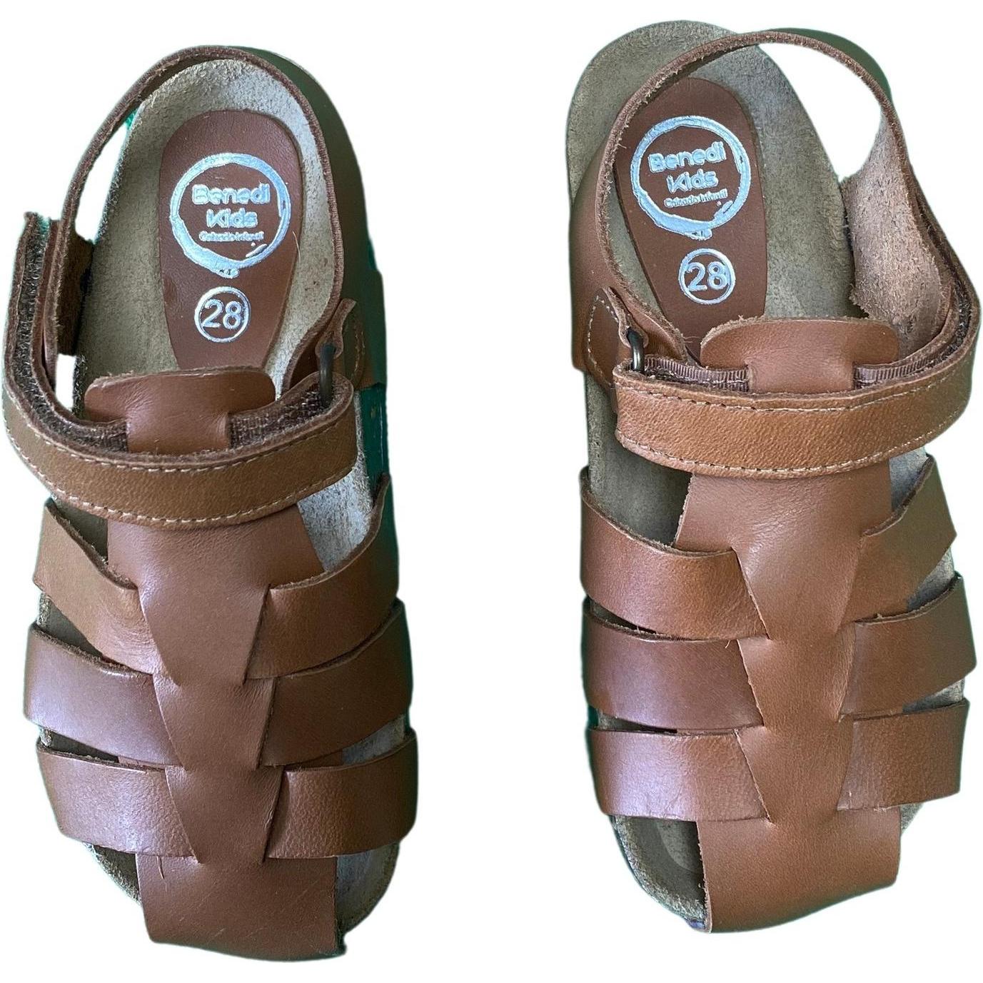 Benedi, Jungen, Sandalen, kindersandalen vaquetilla, Braun, (27)