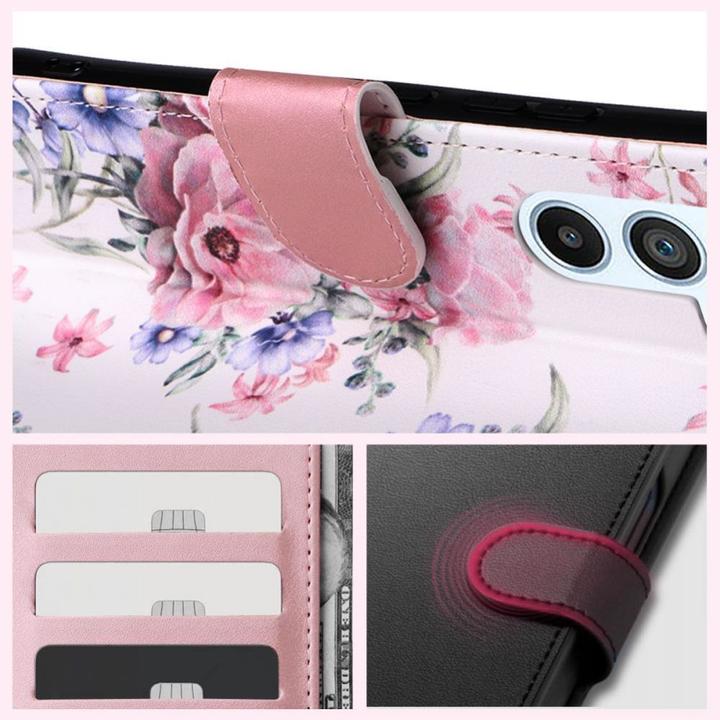 Immagine prodotto Tech-Protect Kaardivahega mobiiliümbris Redmi 12 Wallet Blossom, valge lill (Xiaomi Redmi 12)