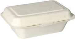 Produktbild Papstar 25 Menüboxen, Zuckerrohr "pure" ungeteilt 6 cm x 18 cm x 12,5 cm weiss